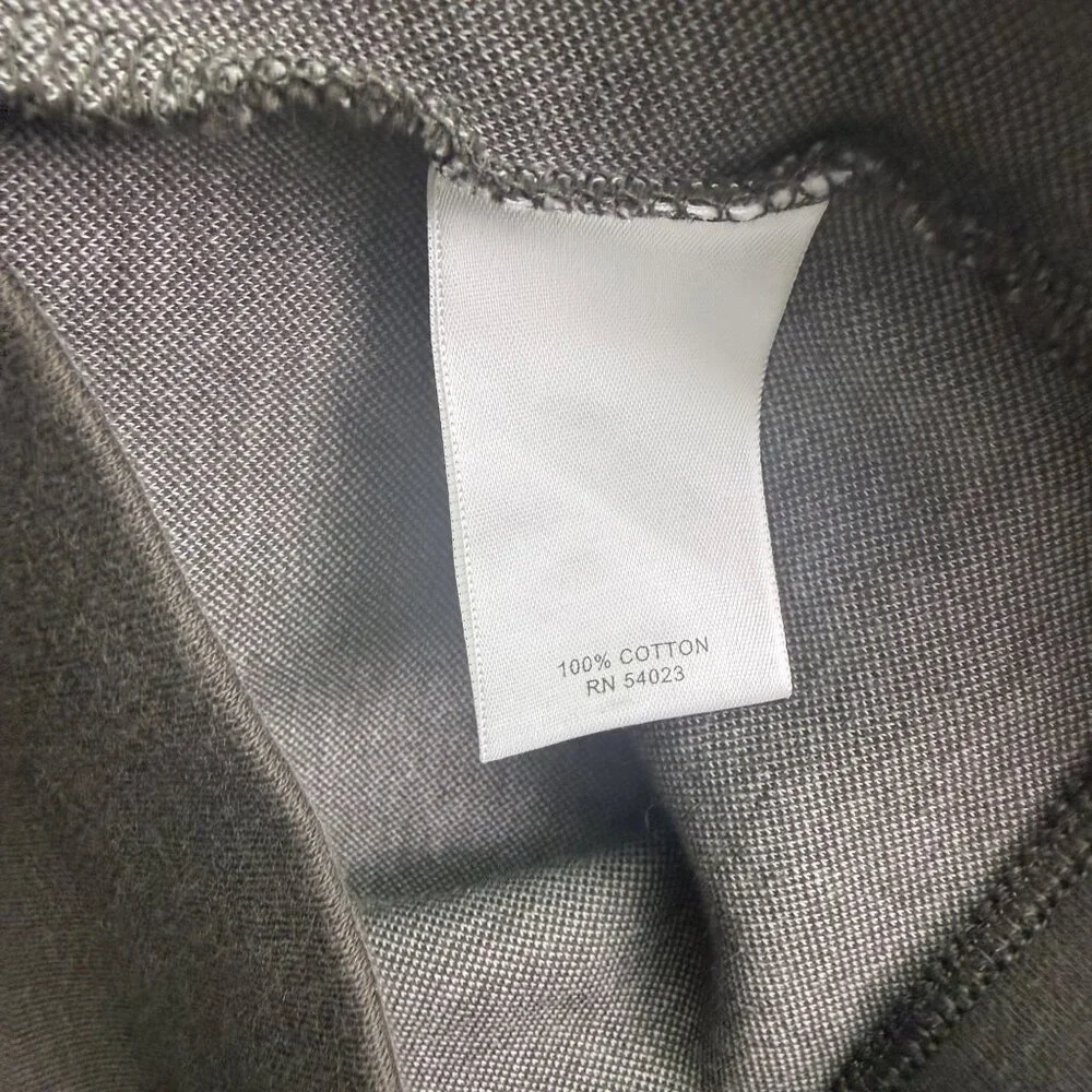 Banana Republic Mens Dark Grey Cotton 1/4 Zip Sweater Long Sleeve Size M